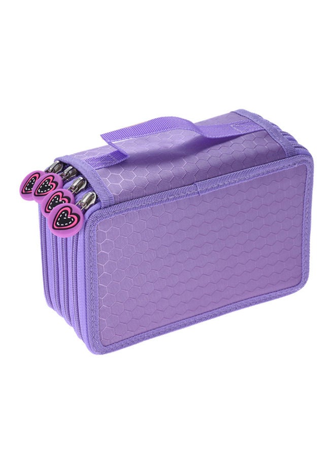 NIBEMINENT Multifunctional Cosmetic Pencil/Pen Brush Bag Case Purple
