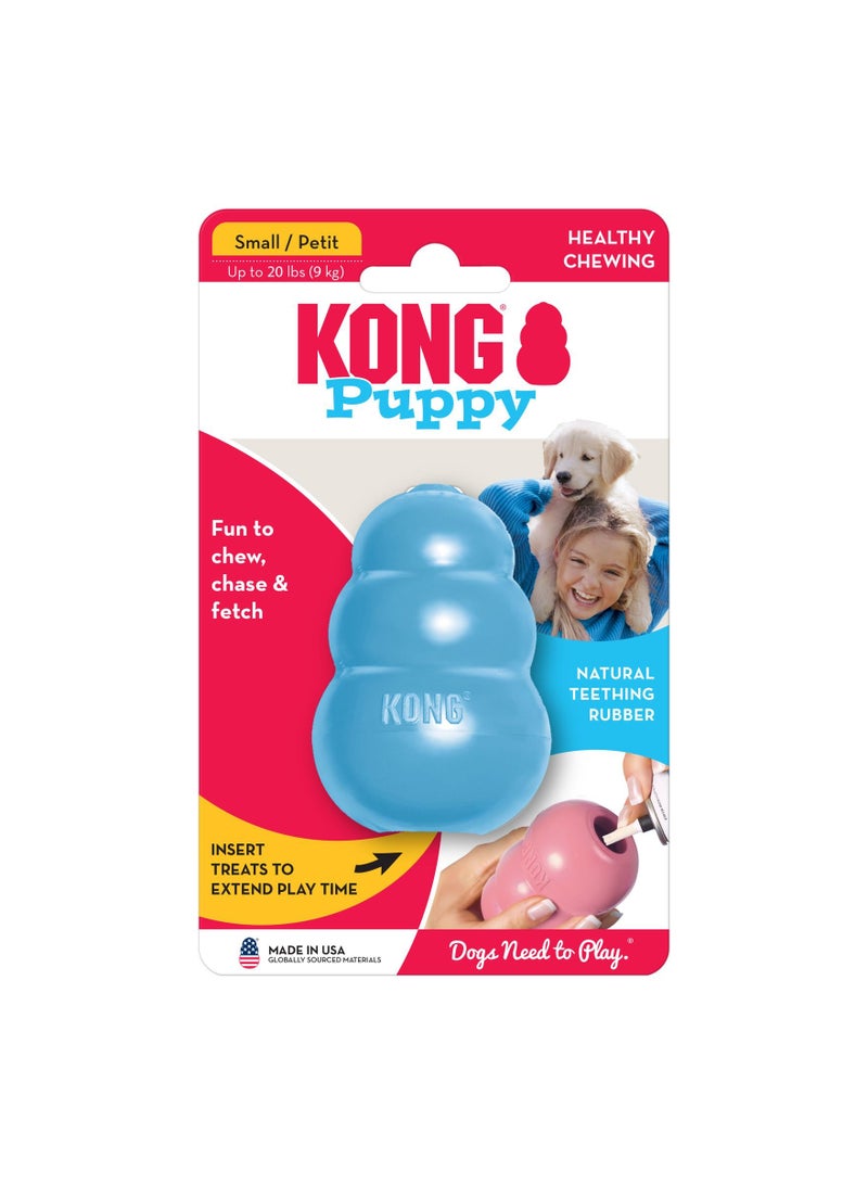 Kong Puppy Teething Toy Made from Natural Gentle Rubber – Soft Texture for Growing Teeth, Safe Chewing, Fun Bouncing Action, and Perfect for Fetch, Chase, and Enrichment Training for Young Puppies - Image 1