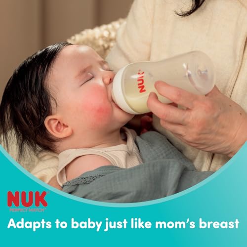 NUK Perfect Match Slow Flow 2-in-1 Natural and Anti-Colic Bottle, 5oz., 4 Pack, BPA Free - Image 3