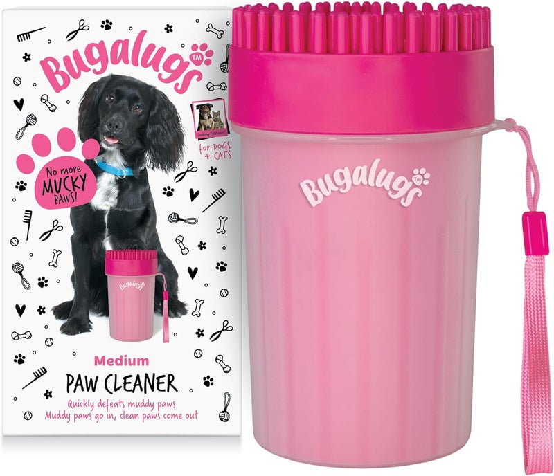 Bugalugs Paw Cleaner Cup For Dogs & Cats Pink - PINK/MEDIUM - Image 2