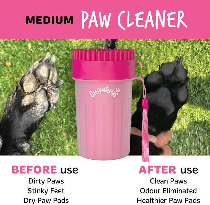 Bugalugs Paw Cleaner Cup For Dogs & Cats Pink - PINK/MEDIUM - Image 5