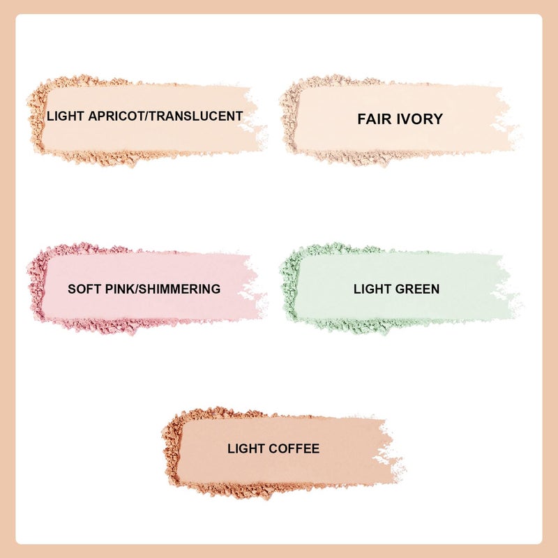 ILISYA ROUSE Setting Powder Lightweight Loose Powder Finishing Powder Long-Lasting Face Powder Waterproof with Soft Mushroom Powder Puff & Mirror, Matte Finish,0.28 Oz (Light Apricot/Translucent) - Image 2