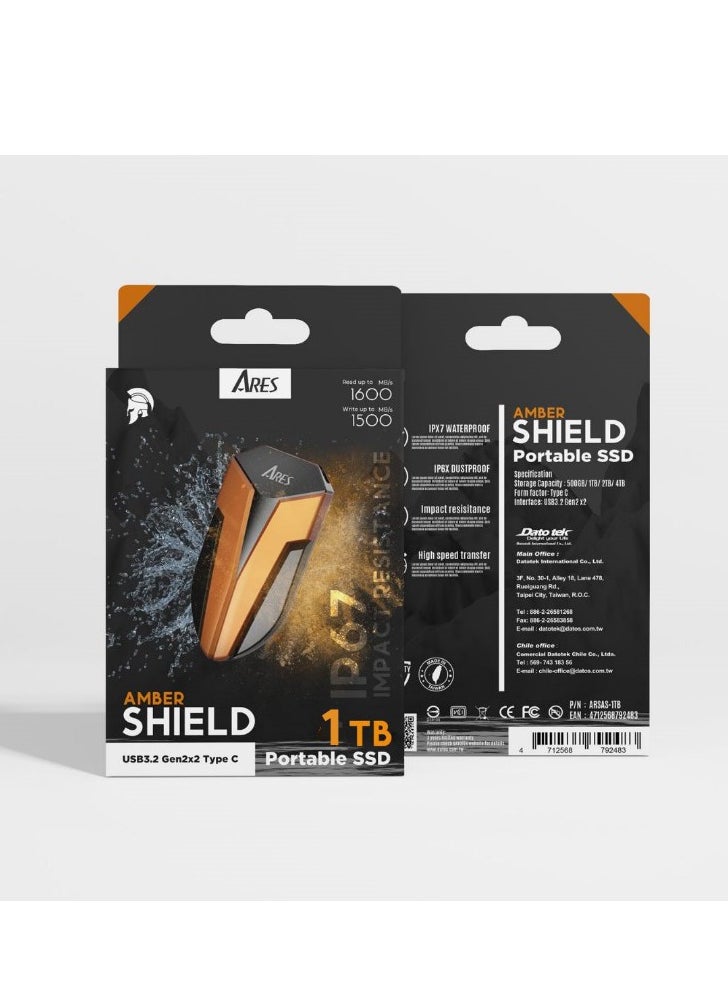 DATO - ARES PORTABLE SSD HARD USB3.2 TYPE-C 1600MB/s 1TB - Image 1