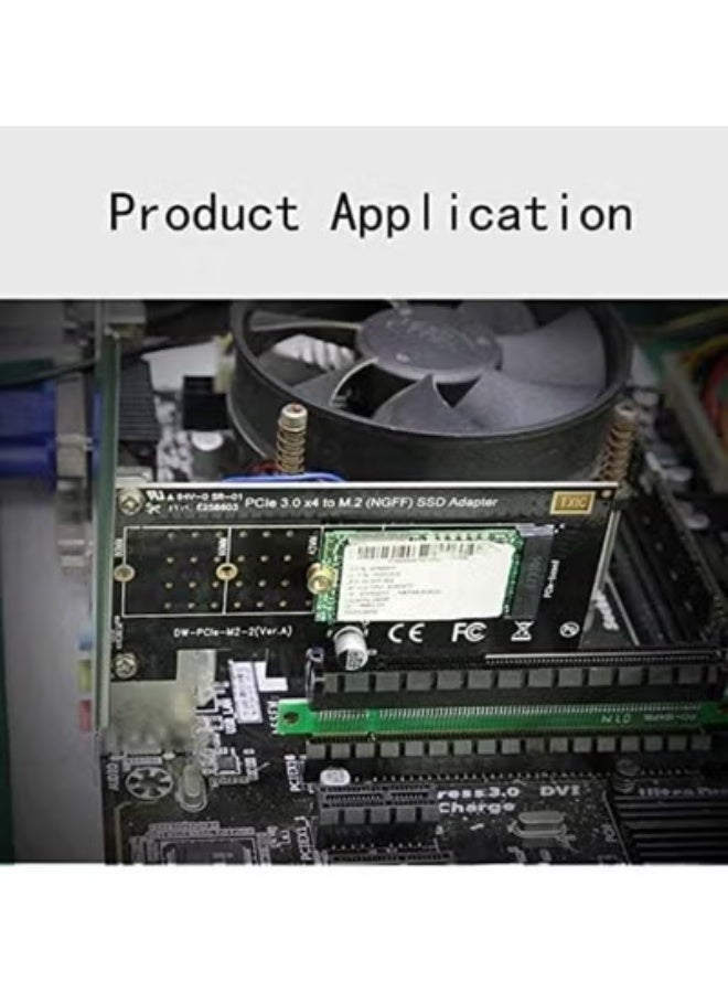 كارت توسعة داخلي لتحويل هاردات M.2 NVMe إلى منفذ PCIe 3.0 x4 سريع لتزويد مساحة تخزين البيانات للكمبيوتر المكتبي - Image 3