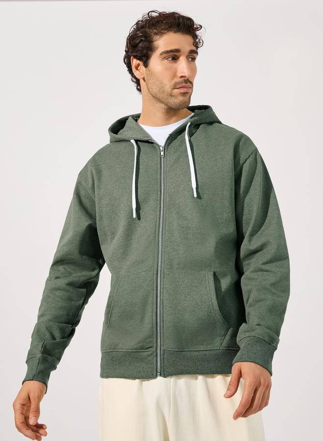 Styli Eco-Earth Relaxed Fit Zip Up Fleece Hoodie - Image 1