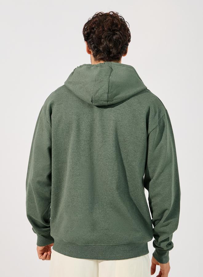Styli Eco-Earth Relaxed Fit Zip Up Fleece Hoodie - Image 4