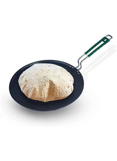 Indus Valley The Indus Valley Pre-Seasoned Concave Iron Tawa with Silicon Handle  - Image 1