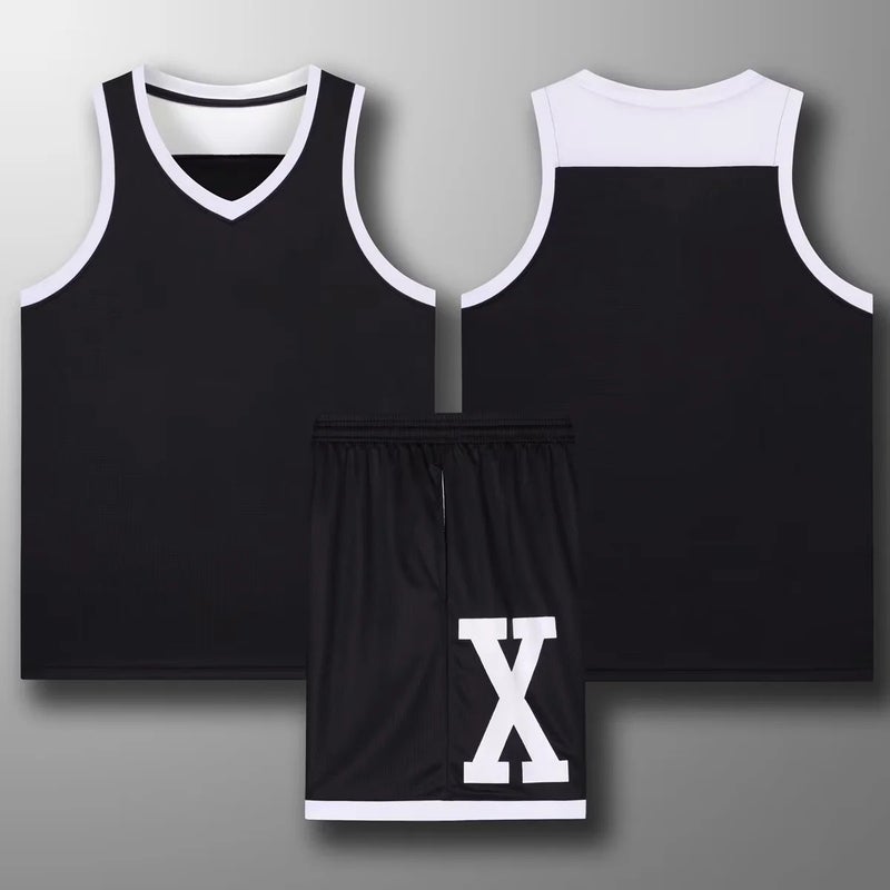 Generic Customizable Basketball Uniform Kit YG-877 Black