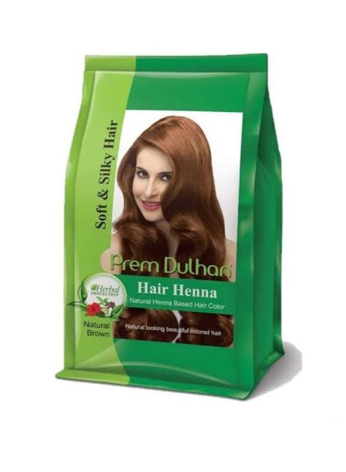 Prem Dulhan Natural Henna for Natural Brown Hair Brown 125 g  - Image 1
