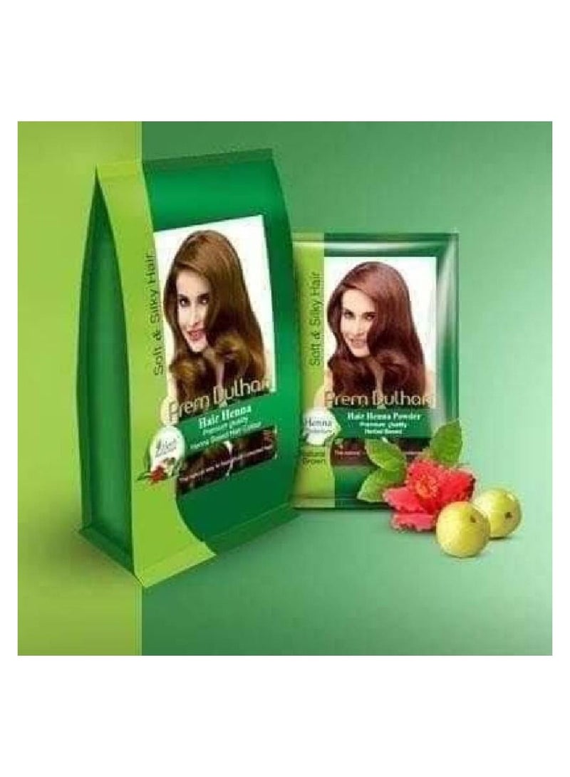 Prem Dulhan Natural Henna for Natural Brown Hair Brown 125 g  - Image 2