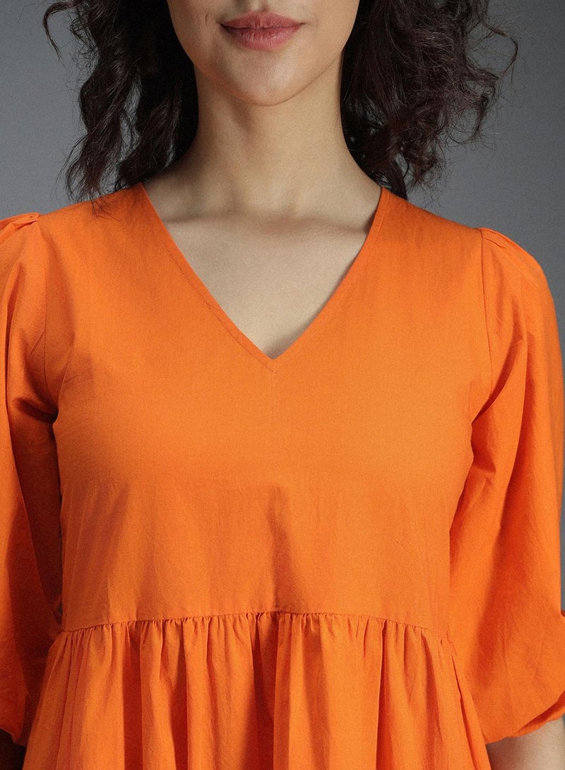 HIGH STAR Tiered Poplin Dress  - Image 5