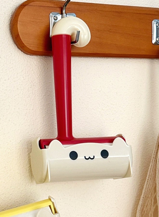 HOMESTAR Cartoon Cat Cute Lint Roller - Extra Sticky Lint Removal Roller with Reusable Handle + 3 Refills, Pet Hair & Dust Remover for Clothes, Furniture, Carpet - Travel-Friendly Lint Roller for Home - Image 2