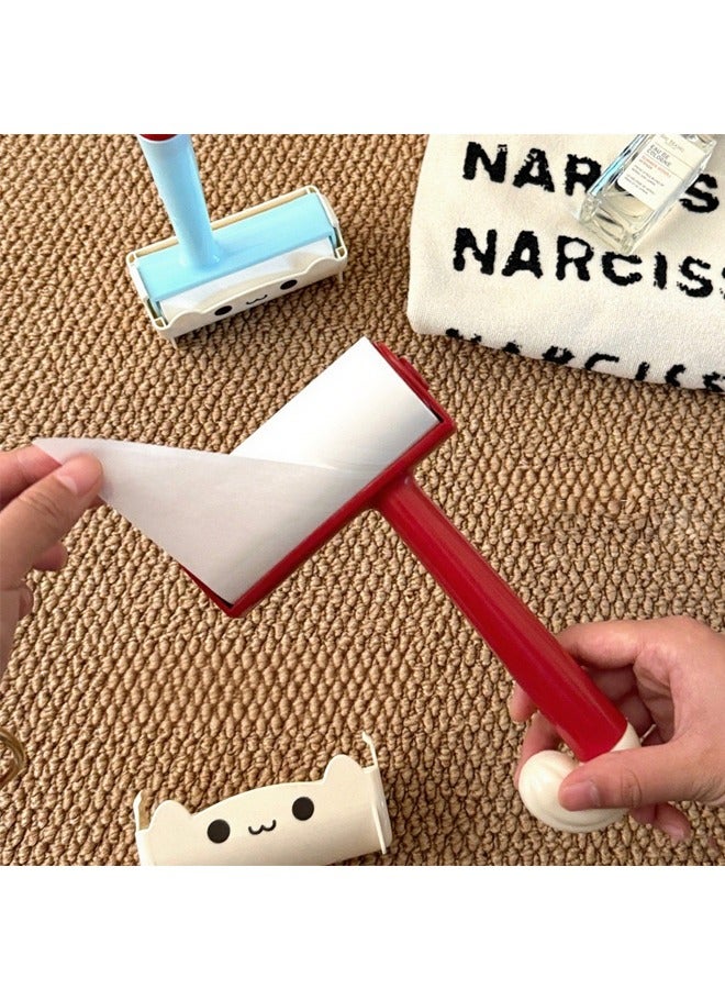 HOMESTAR Cartoon Cat Cute Lint Roller - Extra Sticky Lint Removal Roller with Reusable Handle + 3 Refills, Pet Hair & Dust Remover for Clothes, Furniture, Carpet - Travel-Friendly Lint Roller for Home - Image 5