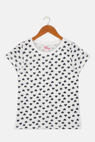 Kids Girl Crew Neck Short SLeeves Allover Printed T-Shirt, Black - pzsku/Z2C56444290E84D415687Z/45/1747056829/df43ad68-e949-4098-acd7-cef1a1963599