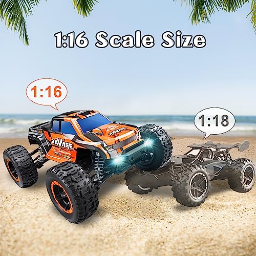 Loolinn | Durable RC Cars for Kids Hobby Grade, 1/16 RC Truck, Top Speed 19mph, Adjustable Speed, Off-Road, 4WD - Upgradeable Remote Control Car (Gift for Boys and Adults) - Image 5