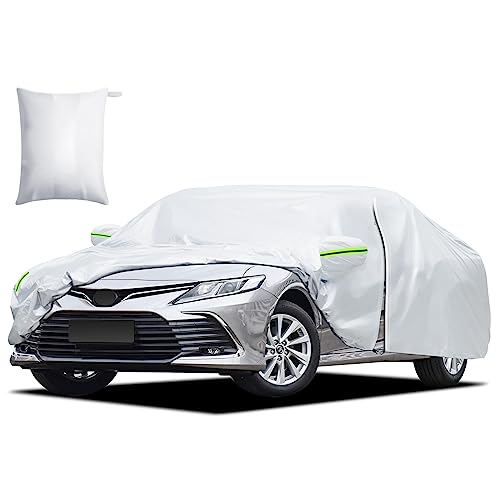 Car Cover Custom Fit for Toyota Camry 19962025 for Honda Accord 20012025 Waterproof All Weather for Automobiles Full Exterior Cover Rain Sun UV Protection with Door Zipper