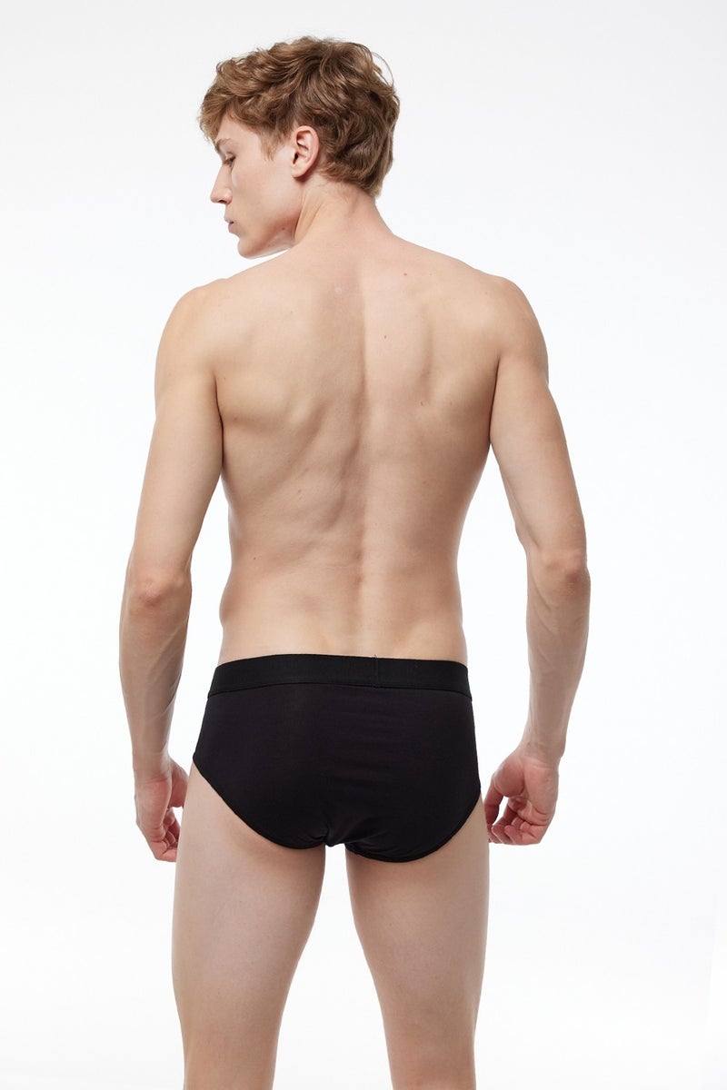 Malabadi Men's Black 5 Pack Macro Modal Slip Panties 052  - Image 3