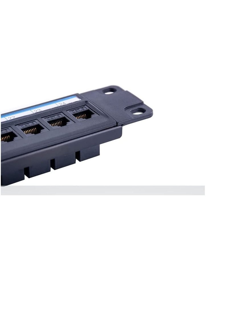 DKURVE® Patch Panel 24 Port Cat6 with Inline Keystone Support, Pass-Thru Coupler Patch Panel UTP 19-Inch, 1U Network Patch Panel for Cat6, Cat5e, Cat5 Cabling - Image 2
