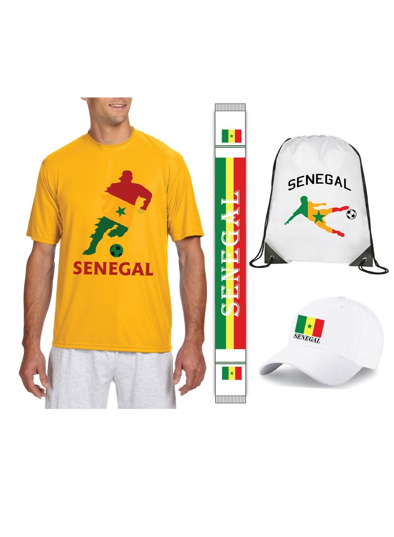 Senegal Sports Dry Fit T-shirt - Soccer Team Printed T shirts - Team Jersey T Shirts for Men and Women - Combo Pack  - Image 1