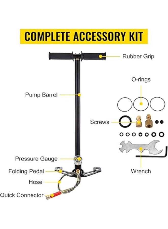 SOFAB SAUDI SF-300BAR Hand Air Pump Compressor | 30MPa / 4500 PSI 3-Stage PCP Pump for Refillable CO2 Cylinders, Life Jackets & Small Dive Tanks - Image 3