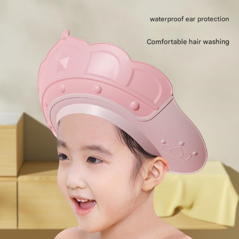 HENIJ® Kids Hair Washing Shield Cap With Bath Rinse Cup, Adjustable Baby Shower Cap Shield for Eye and Ear Protection for Kids, Pack Of 2, Pink - Image 4