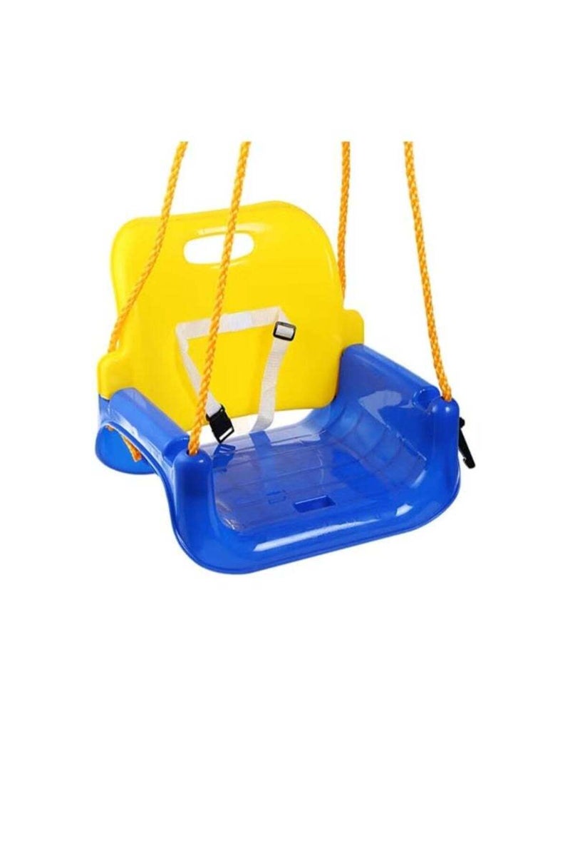 HSM Hanging Swing Chair for Kids - Yellow and Blue - Image 2