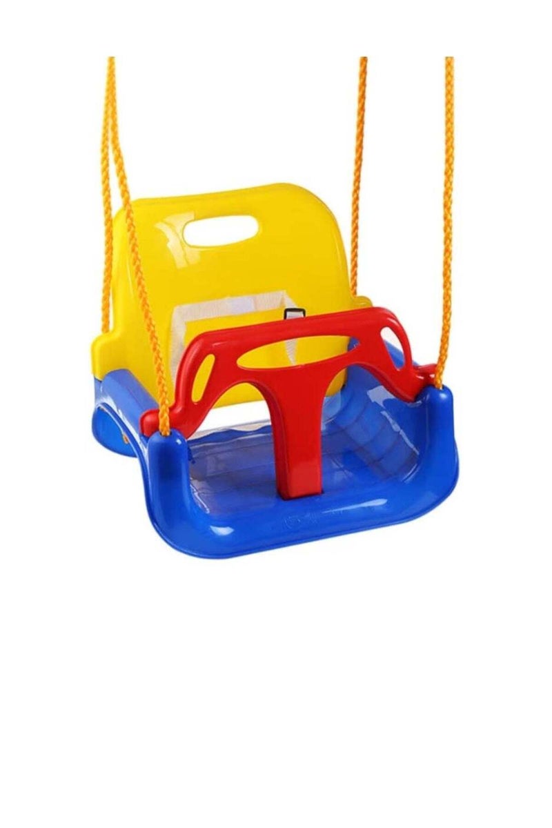 HSM Hanging Swing Chair for Kids - Yellow and Blue - Image 1
