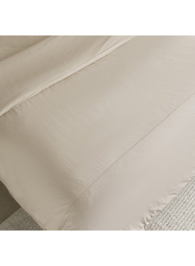 Home Box Purely-Percale 3-Piece 300TC Percale Queen King Duvet Quilt Cover Set 220 x 220 cm  - Image 5