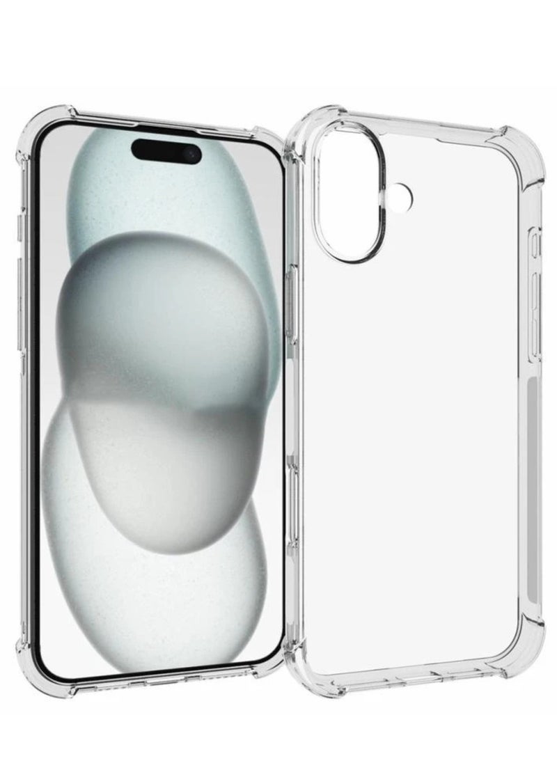 AKSESORY - iPhone 16 Crystal Clear Bumper Case Cover (6.1") - Four Corners Protective Case - Transparent Soft Silicone Case - Image 1