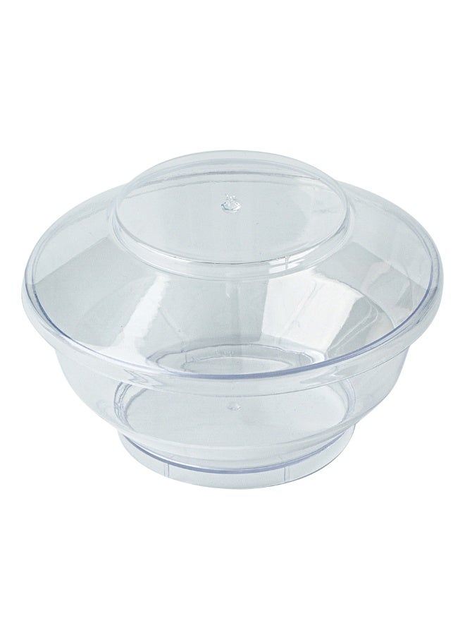 Restaurantware أكواب دلي سعة 4 أونصات، 100 كوب بلاستيكي دائري للفواكه - مع أغطية، قابلة للتخلص، أكواب مقبلات بلاستيكية شفافة، لتقديم الوجبات الخفيفة أو الحلويات، للمناسبات مثل حفلات الزفاف، حفلات عيد الميلاد، أو الفعاليات المخصصة - Image 1