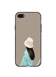 Protective Case Cover For Apple iPhone 7/8/SE 2020 Brown Hat Girl Design Multicolour
