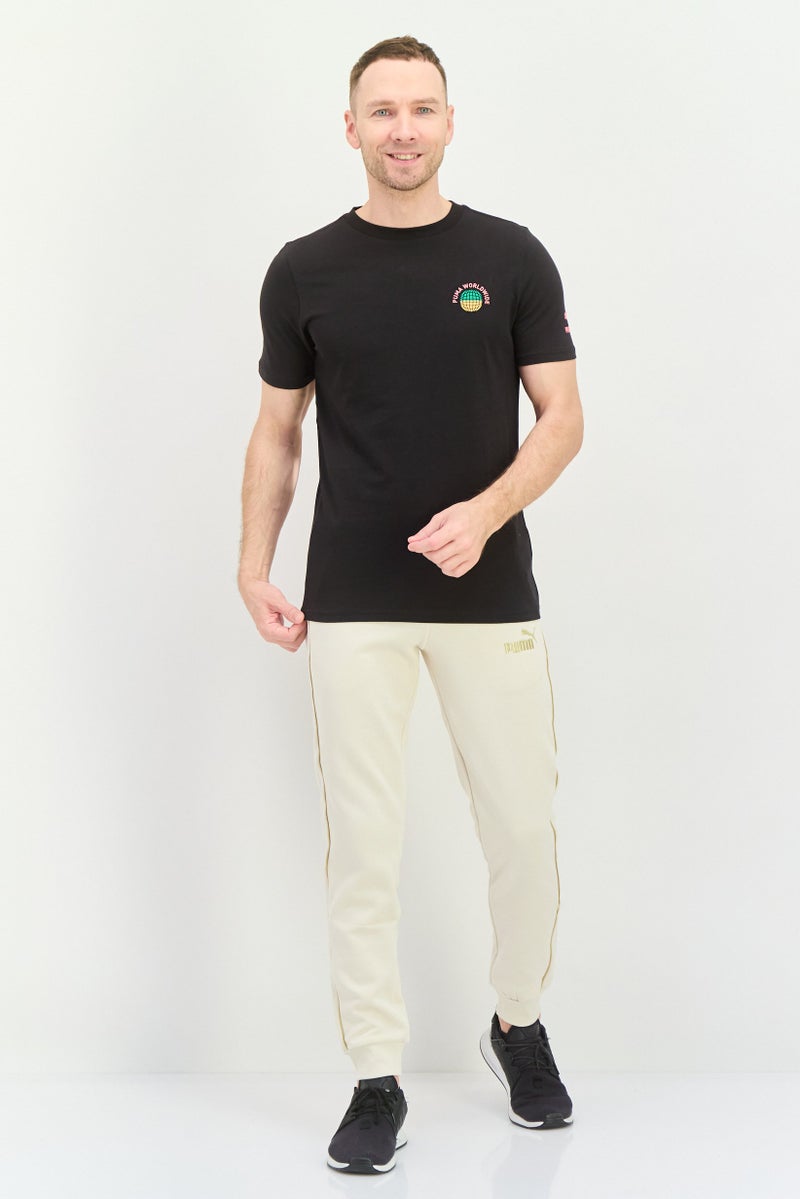 PUMA تي شيرت رياضي للرجال بأكمام قصيرة، خارجي، أسود - Image 4