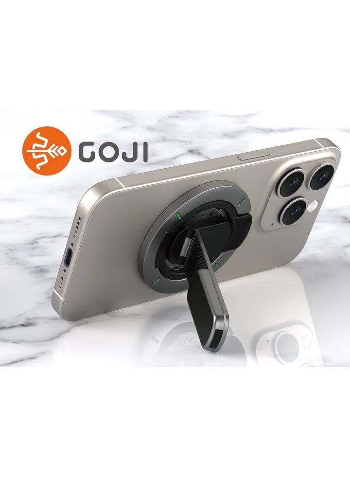 GOJI Magnetic Phone Holder with Metal Ring, Universal Mobile Stand for MagSafe & Non-MagSafe Phones, Strong Grip Mount for iPhone & Android - Image 1