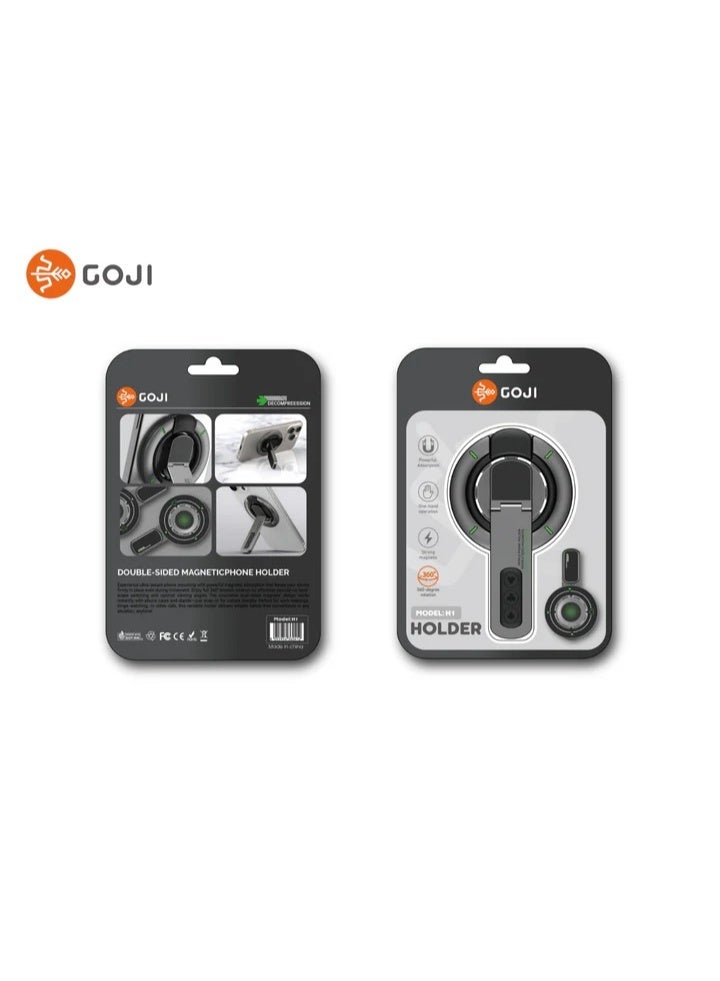 GOJI Magnetic Phone Holder with Metal Ring, Universal Mobile Stand for MagSafe & Non-MagSafe Phones, Strong Grip Mount for iPhone & Android - Image 2
