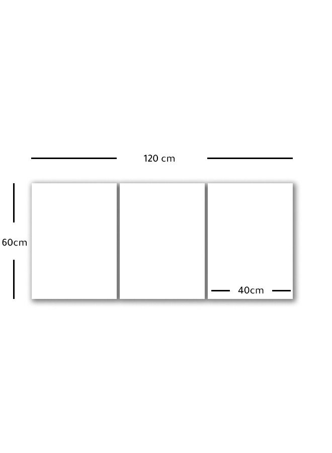 Marktna Decorative Wall Art Painting with an Abstract Design 3 Pieces Size 120x60cm - Image 3