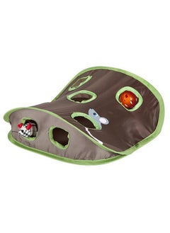 Creation Core Interactive Cat Toy Hide & Seek Game Pop-up Collapsible Puzzle Exercise Toy 9 Holes Mouse Hunt with Bell