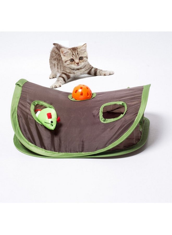 Creation Core - Creation Core Interactive Cat Toy Hide & Seek Game Pop-up Collapsible Puzzle Exercise Toy 9 Holes Mouse Hunt with Bell - Image 1