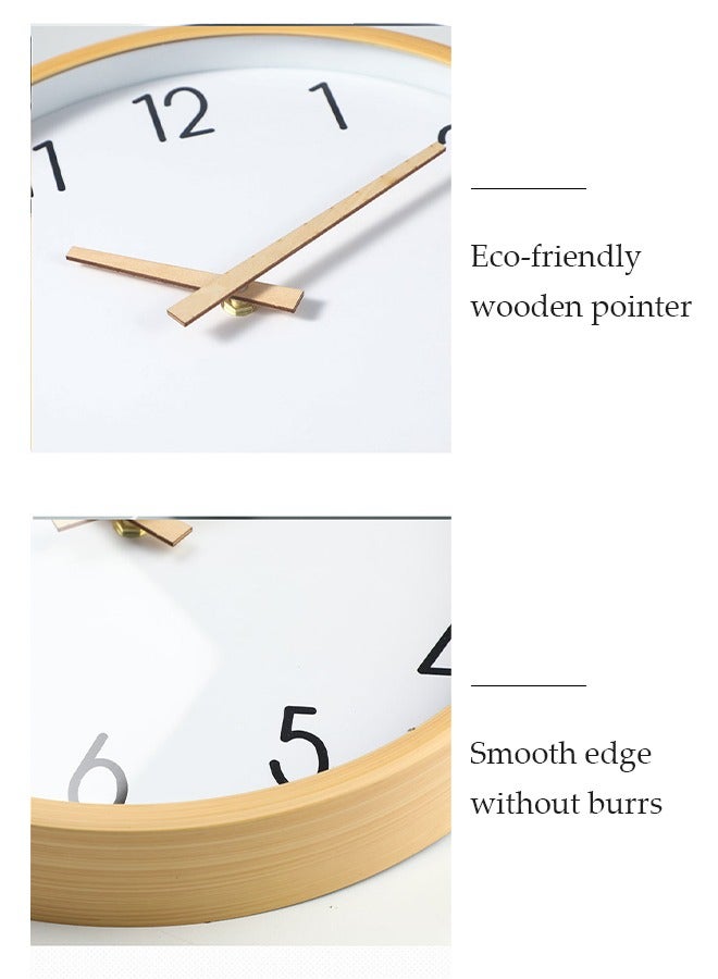 DUNISO Wall clock, silent fashionable clock, circular decorative wall clock, easy to read, suitable for bedrooms, living rooms, kitchens, offices, schools (diameter 30cm) ﻿ - Image 5