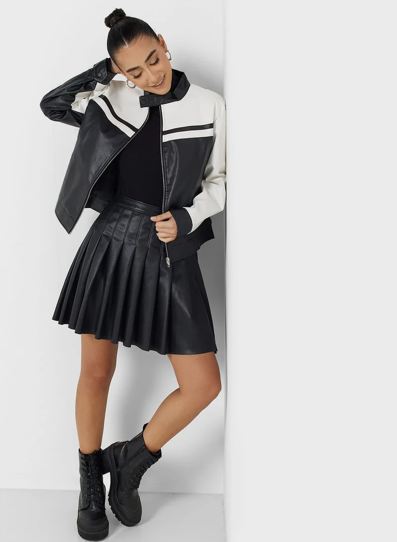 Ginger Colorblock Motorcycle Jacket