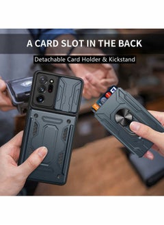 Excefore Case for Samsung Galaxy Note 20 Ultra Case Cover Slide Camera, KASTWAVE Kickstand＆Card Holder Cover Armor Slim Heavy Duty Hard Phone Case for Samsung Note 20 Ultra (Gray）  - Image 4