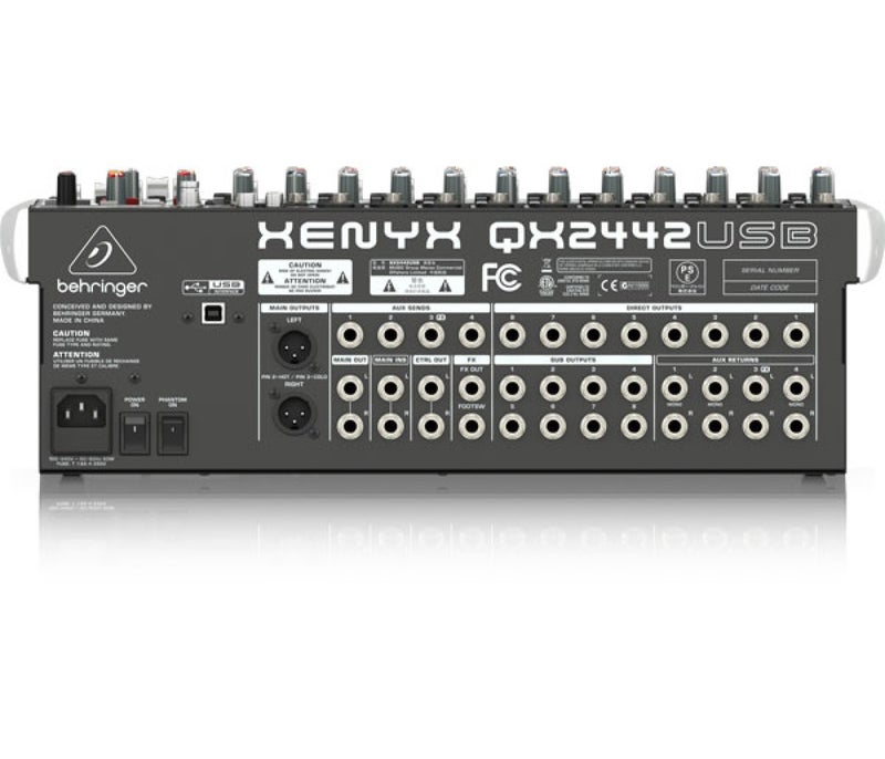 Behringer QX2442USB Premium 24-Input 4/2-Bus Mixer Analog Mixer with USB/Audio Interface - Image 3