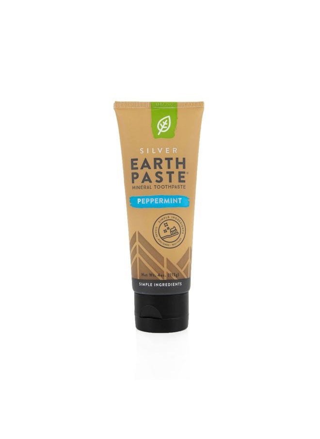 Redmond - Redmond Earthpaste - Natural Non-Flouride Toothpaste, Peppermint, 4 Ounce Tube (1 Pack) - Image 1