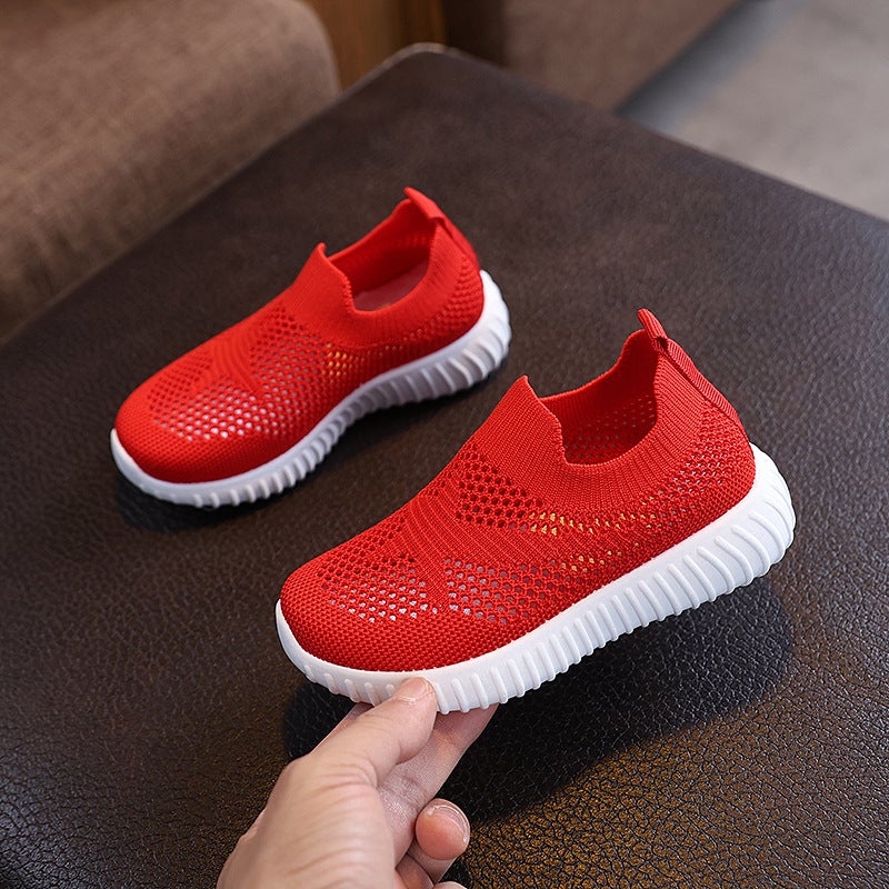 Mesh Sneakers Lightweight Flexible Sole Walking Shoes For Kids Indoor And Outdoor Activities - Image 1
