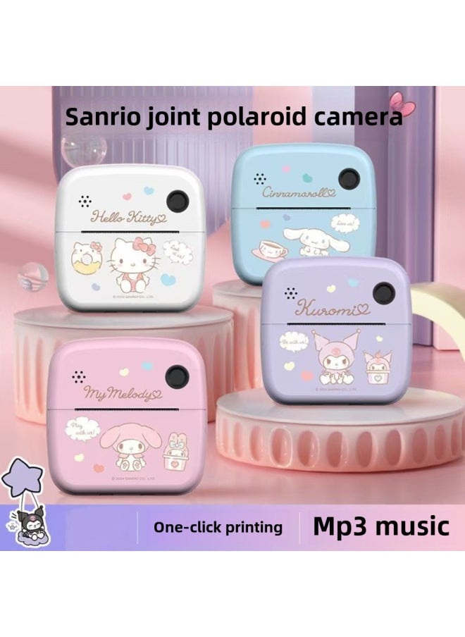 Generic Sanrio Jointed Polaroid Culomi Big Ear Dog Melody Camera Instant Photo For Children-Color:[culomi Camera (no Memory) + Printing Paper * 3 + Lanyard + Charging Cable + Instructions  - Image 3