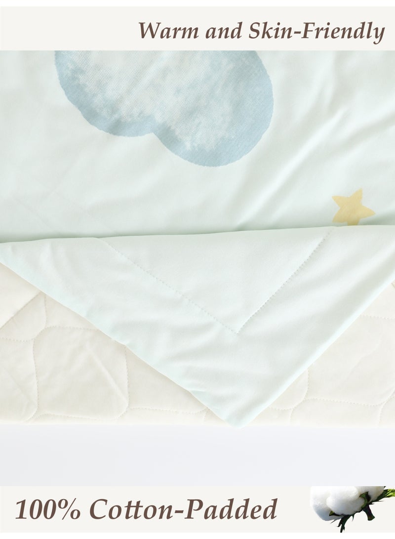 Kids Quilt, Pure Cotton Baby ThinBlanket, Four Seasons All Year AirConditioning Quilt, Pure Cotton FillingWashable Baby Cover Blanket,120x150cm Toddler Thin Quilt - Image 3