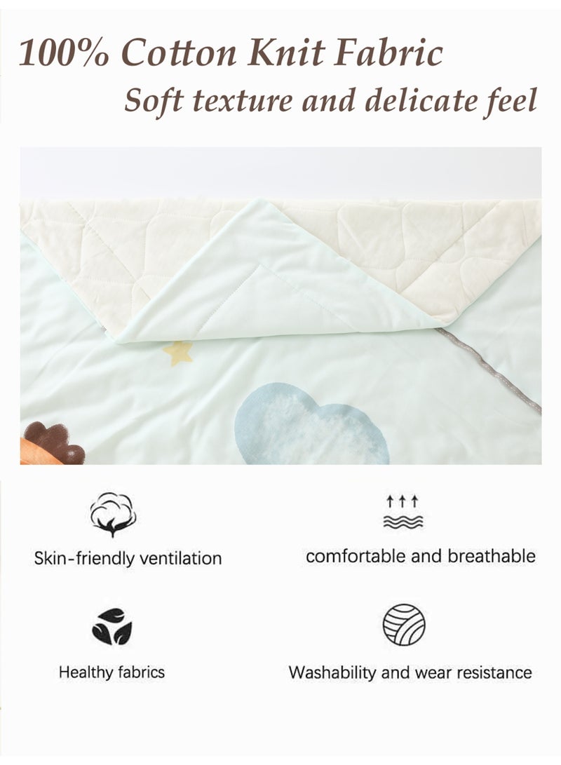 Kids Quilt, Pure Cotton Baby ThinBlanket, Four Seasons All Year AirConditioning Quilt, Pure Cotton FillingWashable Baby Cover Blanket,120x150cm Toddler Thin Quilt - Image 5