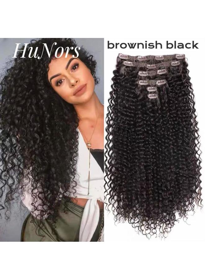 Bluejw European And American Wig Clip Hair 6-piece Set 26inch Hair Patch African Fluffy Long Curly Hair Wig Kinky Curly - Image 1