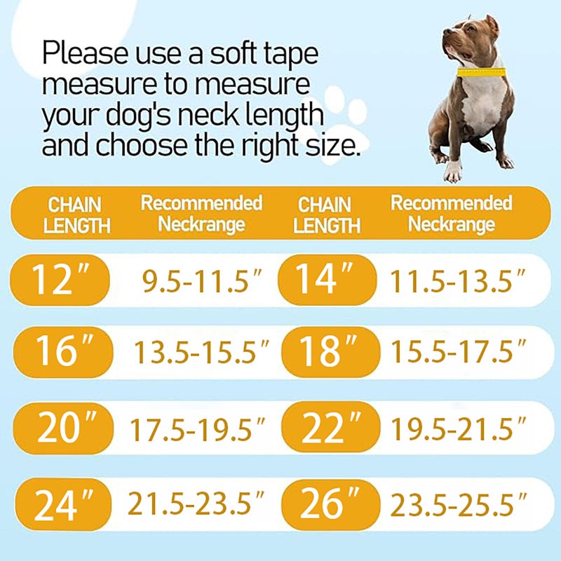 BAOBOTE Gold Dog Chain Collar Walking Metal Chain Collar with Design Secure Buckle,14MM Heavy Duty Cuban Link Chain Training Collar for Small Medium Large Dogs(12" Silver) - Image 3