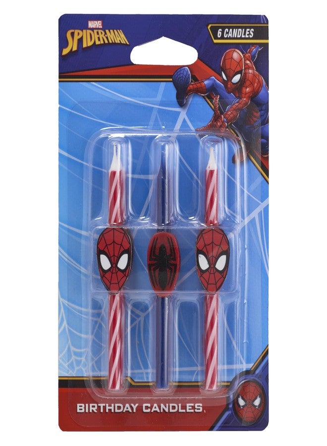 DecoPac Marvel’s Spider-Man™ Birthday Cake Candles | 6 Birthday Candles for Cake Decorations, Red & Blue Candles, Cake Toppers for Spiderman Party - Image 4