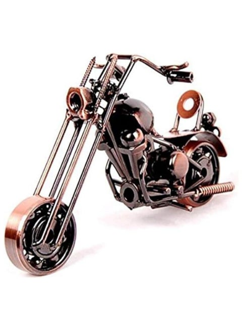 Metal decor in the shape of a motorcycle, suitable for offices, bedrooms and living rooms, multi-coloured